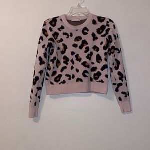 Blush pink. Cheetah print long sleeve top